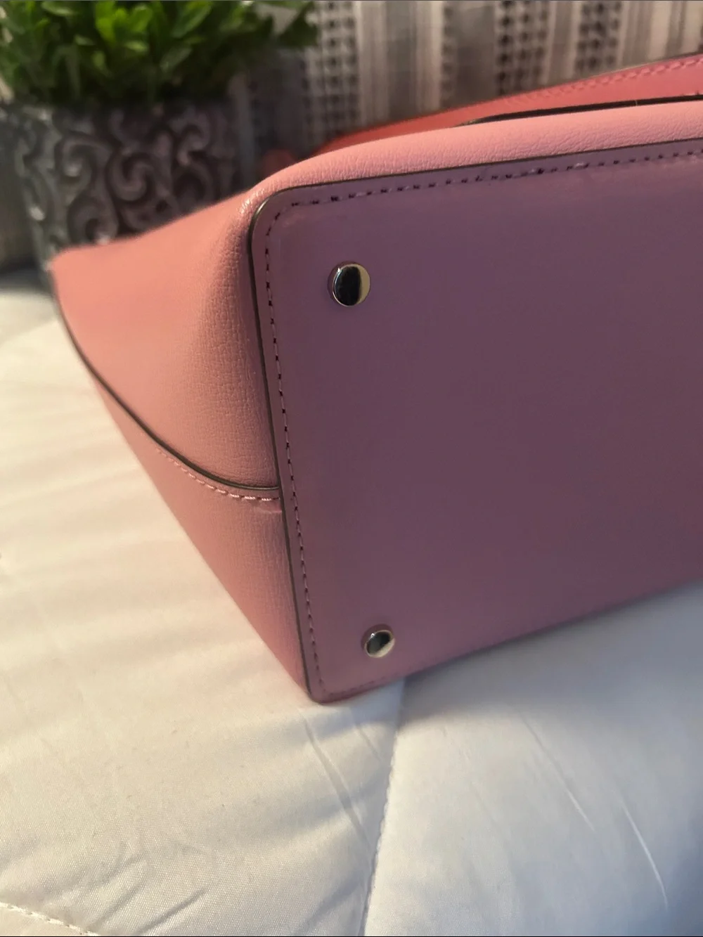kate spade Pink Leather Tote with Spade Charm NWT