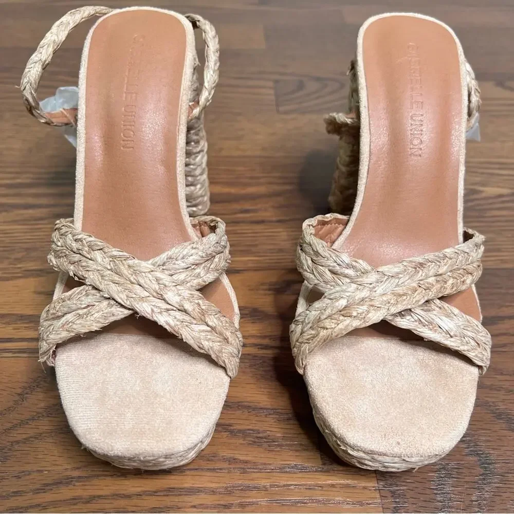 Gabrielle Union Marianne Woven Platform Sandal size 9