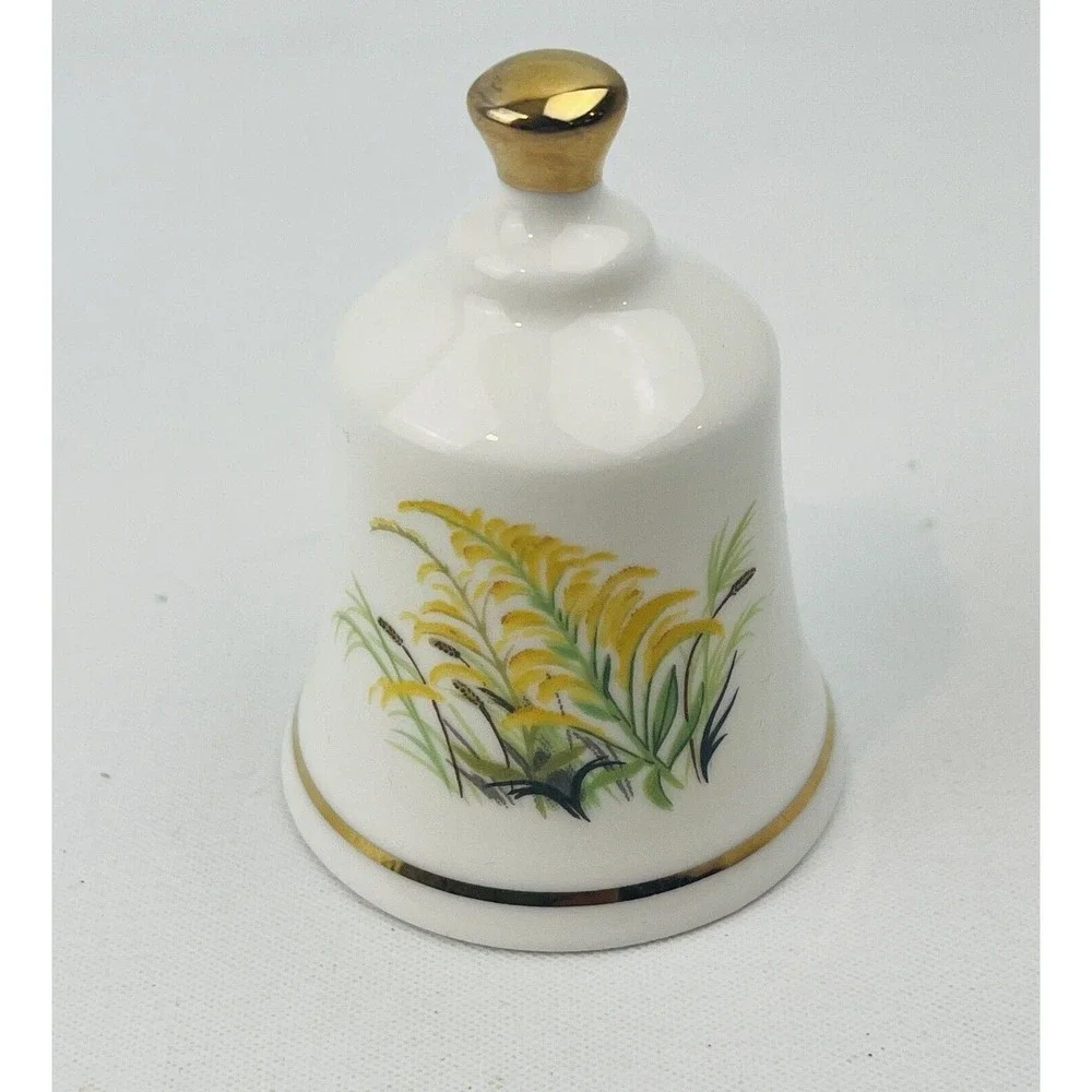 Danbury Mint Nebraska‎ Goldenrod Official State Flower Bell Collection