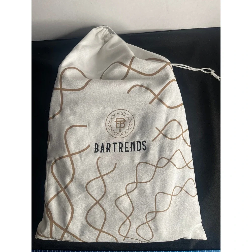 BARTRENDS Insulated Wine Beverage Carrier Bag‎ Navy Blue Orange with Dust Bag