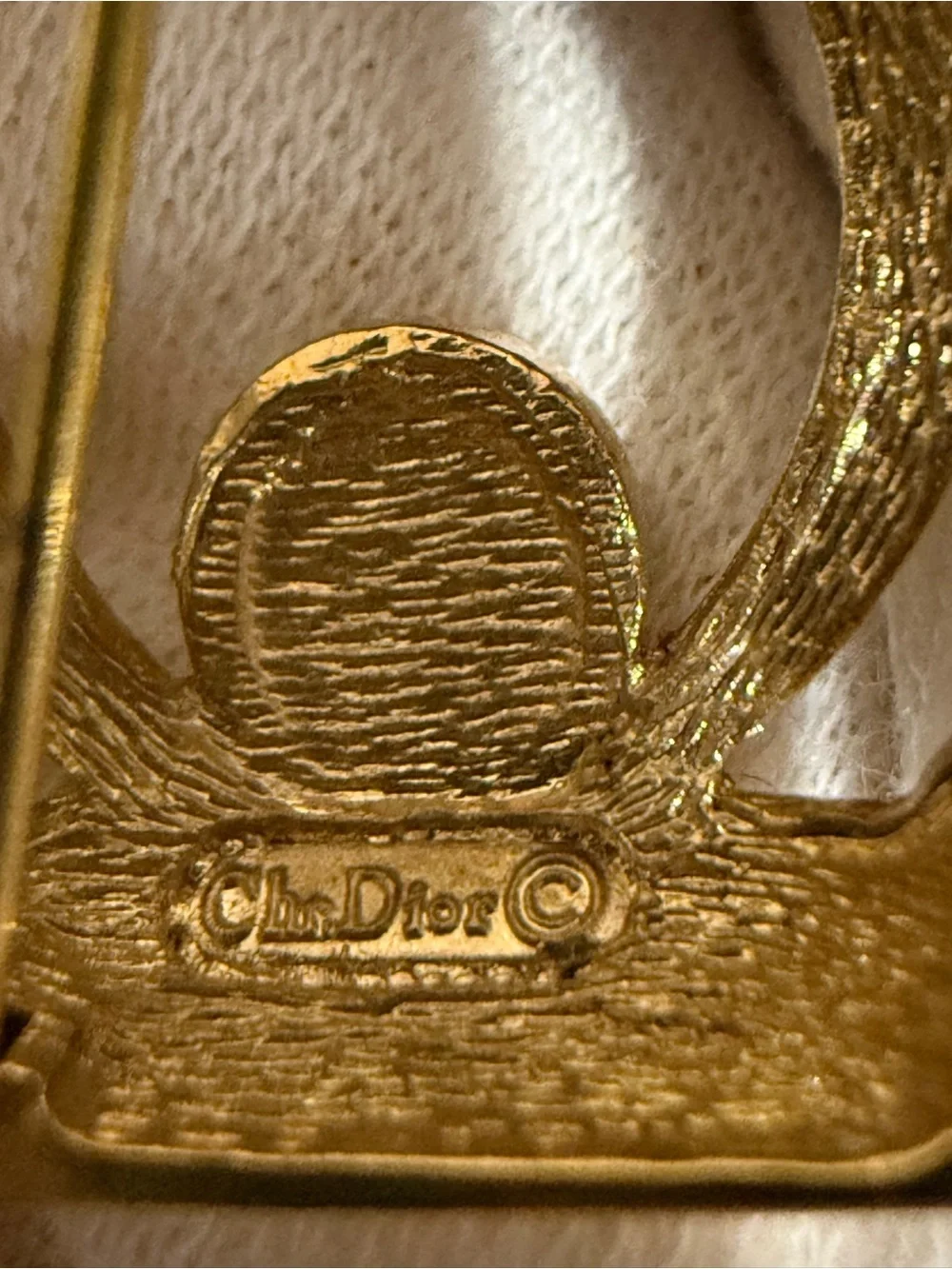 Vintage Dior Brooch Gold-Tone Swan Motif Brooch with Crystal Accent Comes w COA