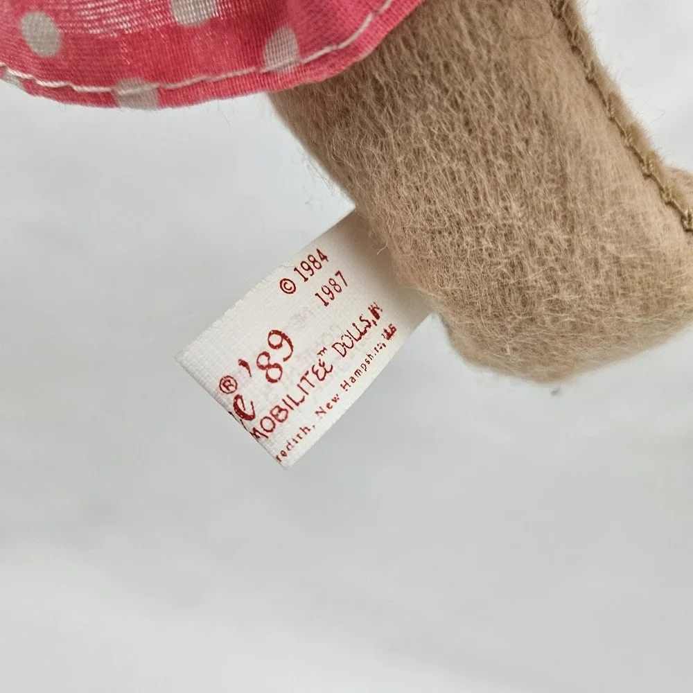 Annalee Mobility Dolls Farmer Rabbit Boy Girl Bunny Plush Vintage Easter