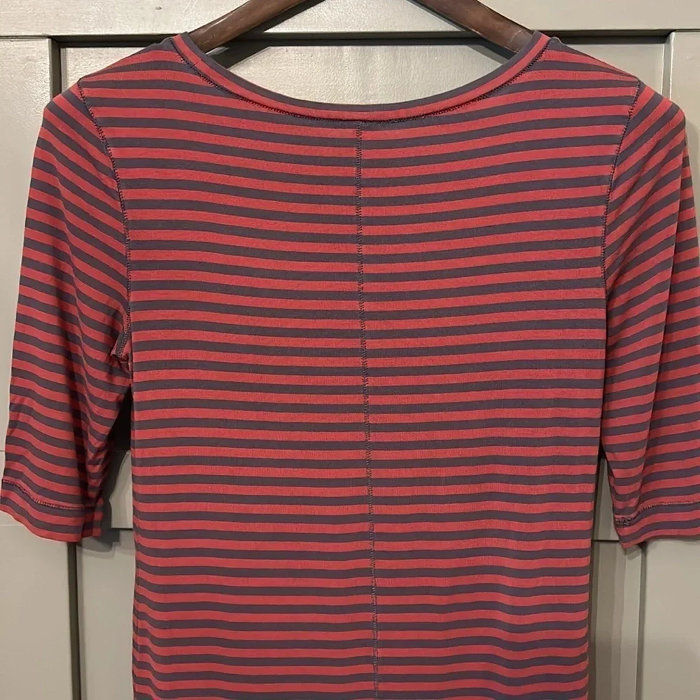 Free People Striped Leader of the Pack Tee in Cherry Combo Size Medium