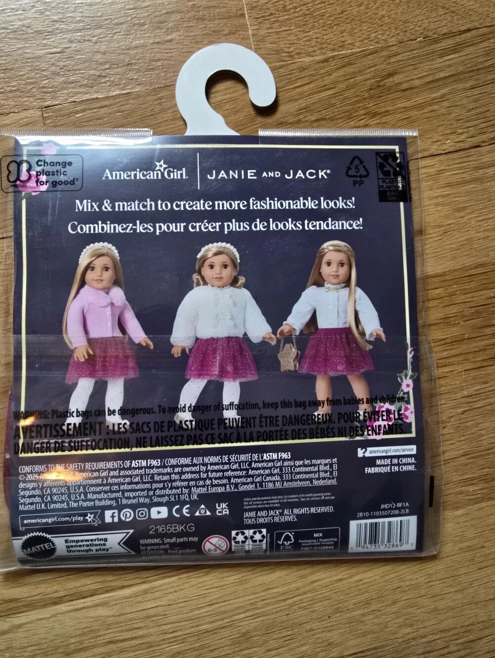 American Girl Janie and Jack Twinkling Magenta Tulle Skirt NWT