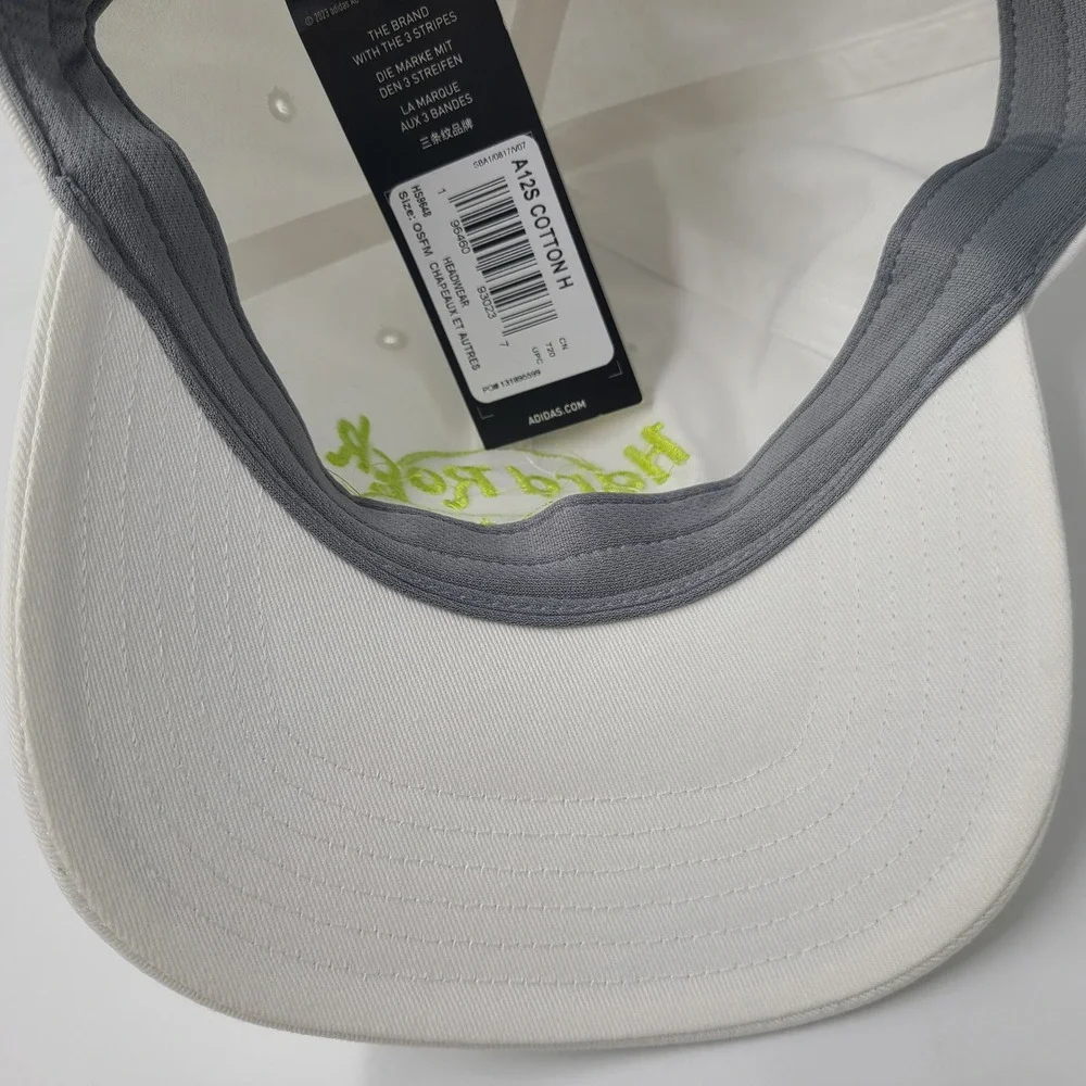 Hard Rock Hat Snapback Adidas White Neon Green Hotel & Casino Biloxi MS Logo Men