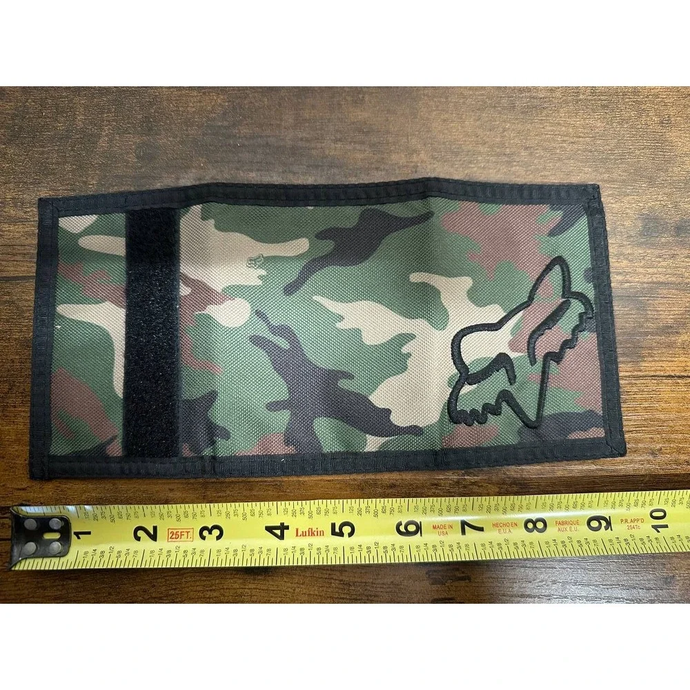 Fox Racing Camo Trifold Wallet Embroidered Logo Canvas Hook Loop - 059 (32)