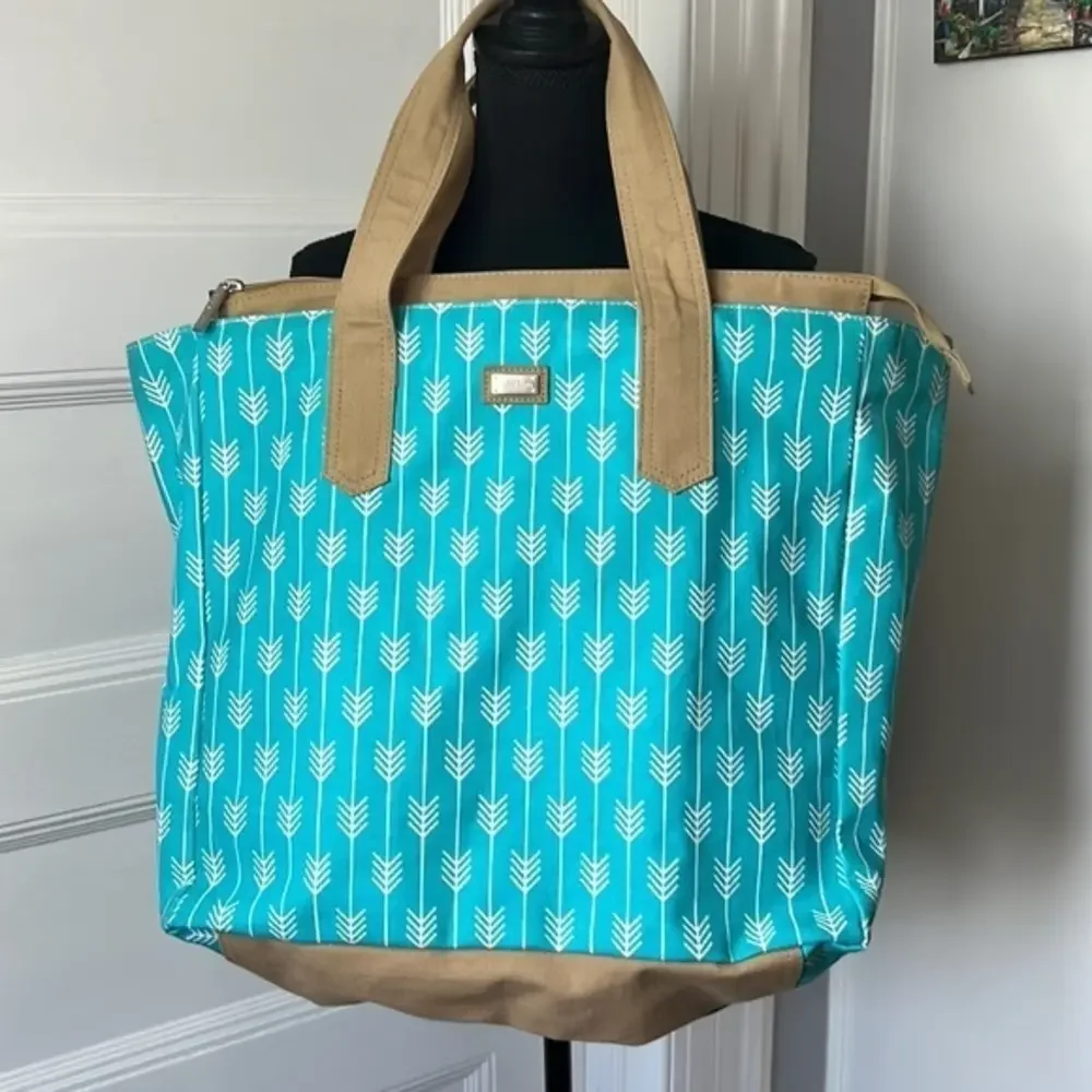 AME & LULU TOTE‎ BAG CANVAS NWOT  WITH NYLON LINER