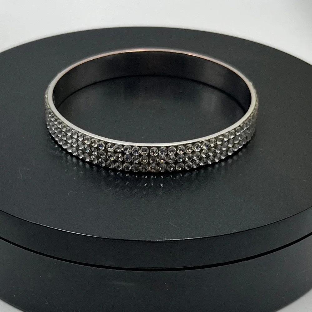 Kate Spade New York Razzle‎ Dazzle Heavy Metals Row Bangle Silver Bracelet