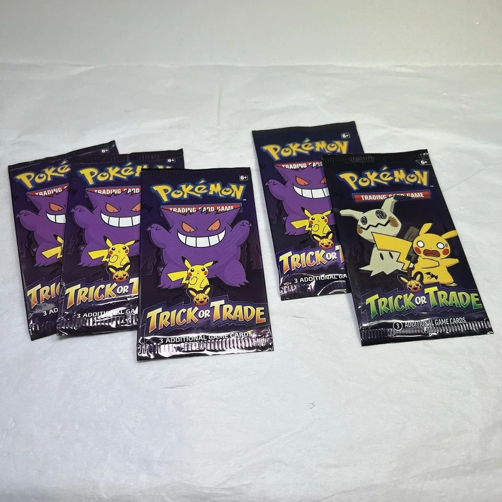 Lot Of 5 Pokemon 2022 2023 Halloween Trick Or Trade 3 Card Pack Brand New Sealed