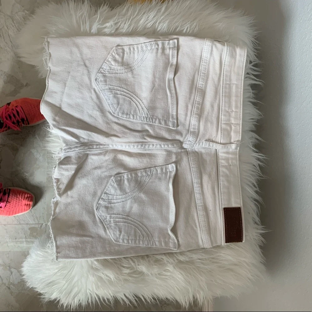 Women’s Hollister‎ White Denim Shorts Size 28 (980A)