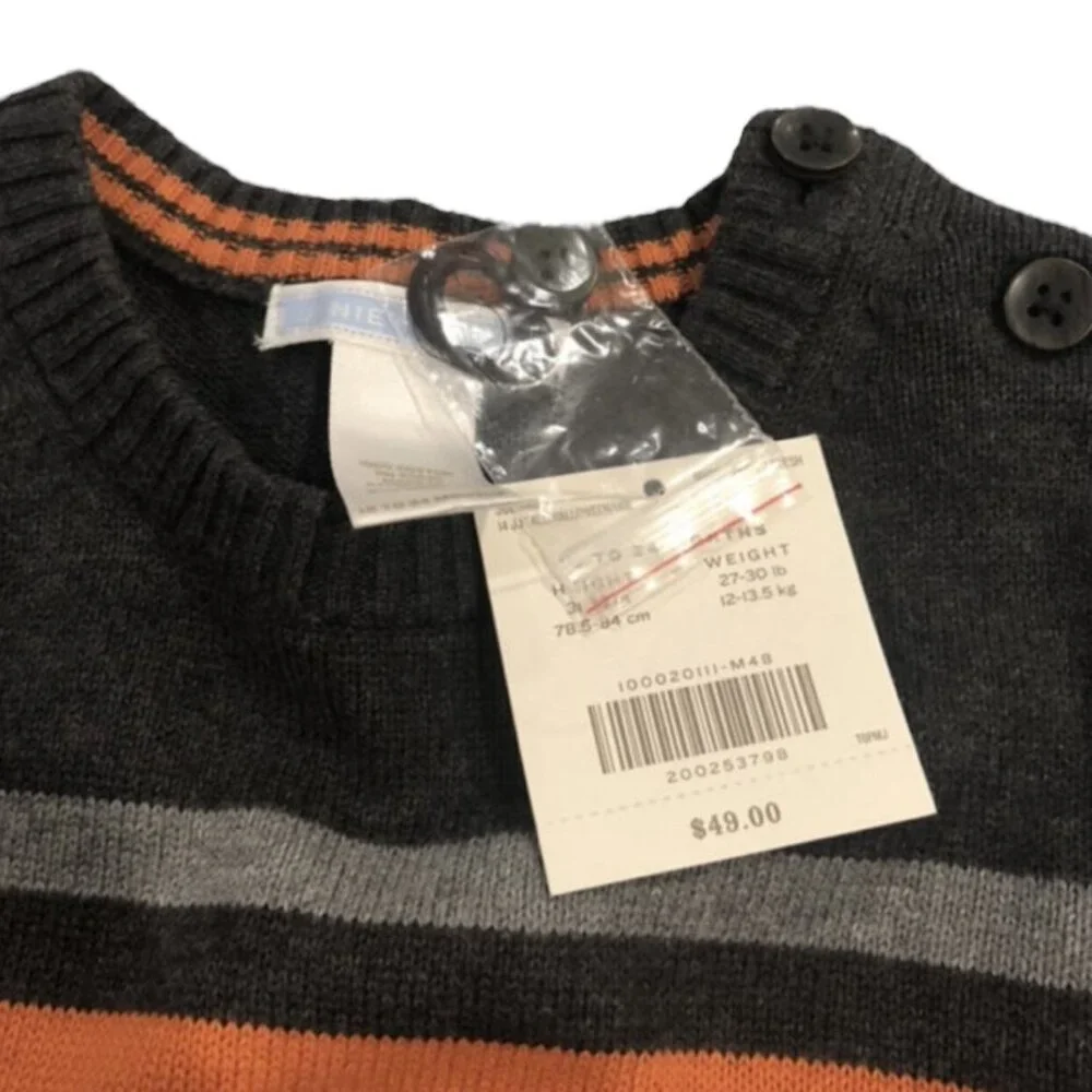 NEW Janie and Jack 18-24m Halloween Fall Striped Sweater
