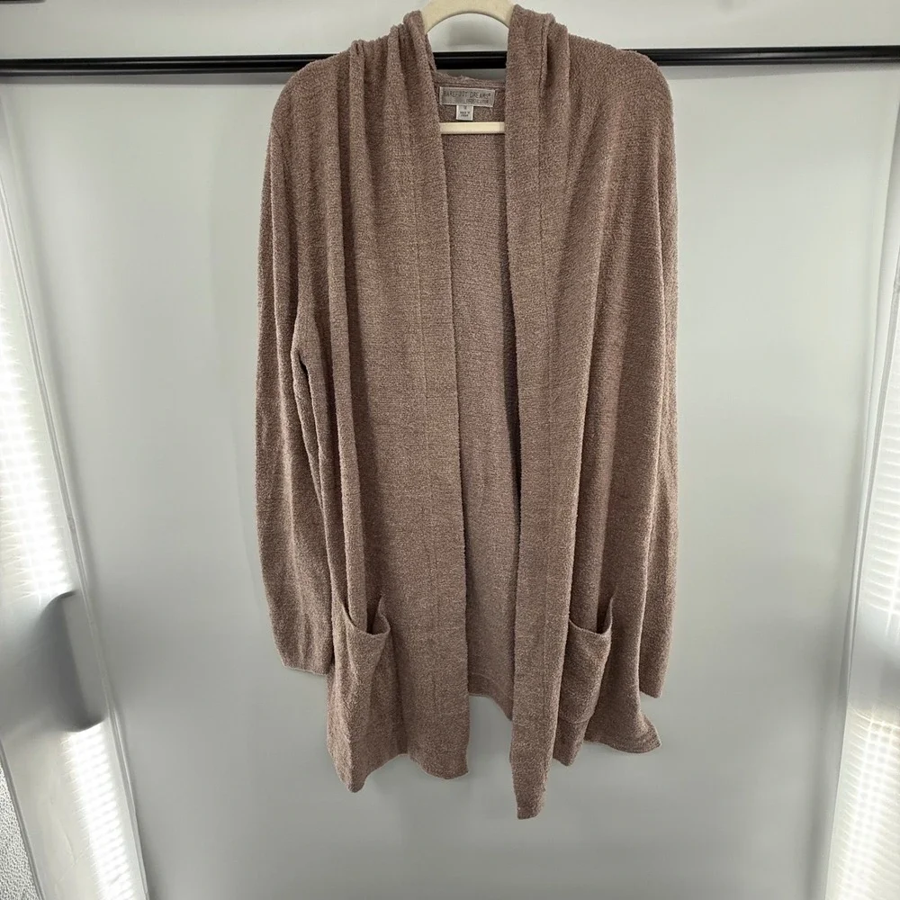 Barefoot Dreams CozyChic Lite Open Front Cardigan‎ Taupe 1X Style 905