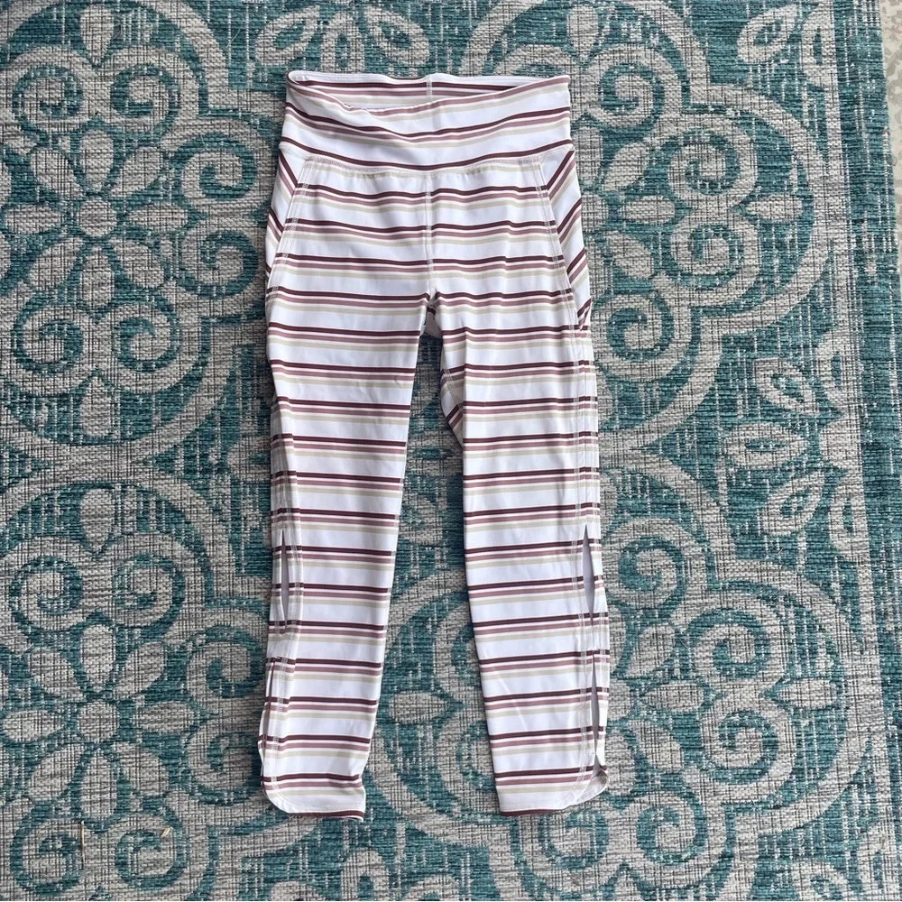 Free People High-Rise 7/8 Length Striped Gidget‎ Legging