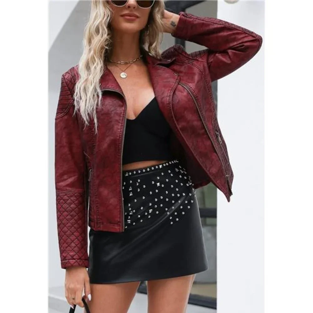 N/A red faux
