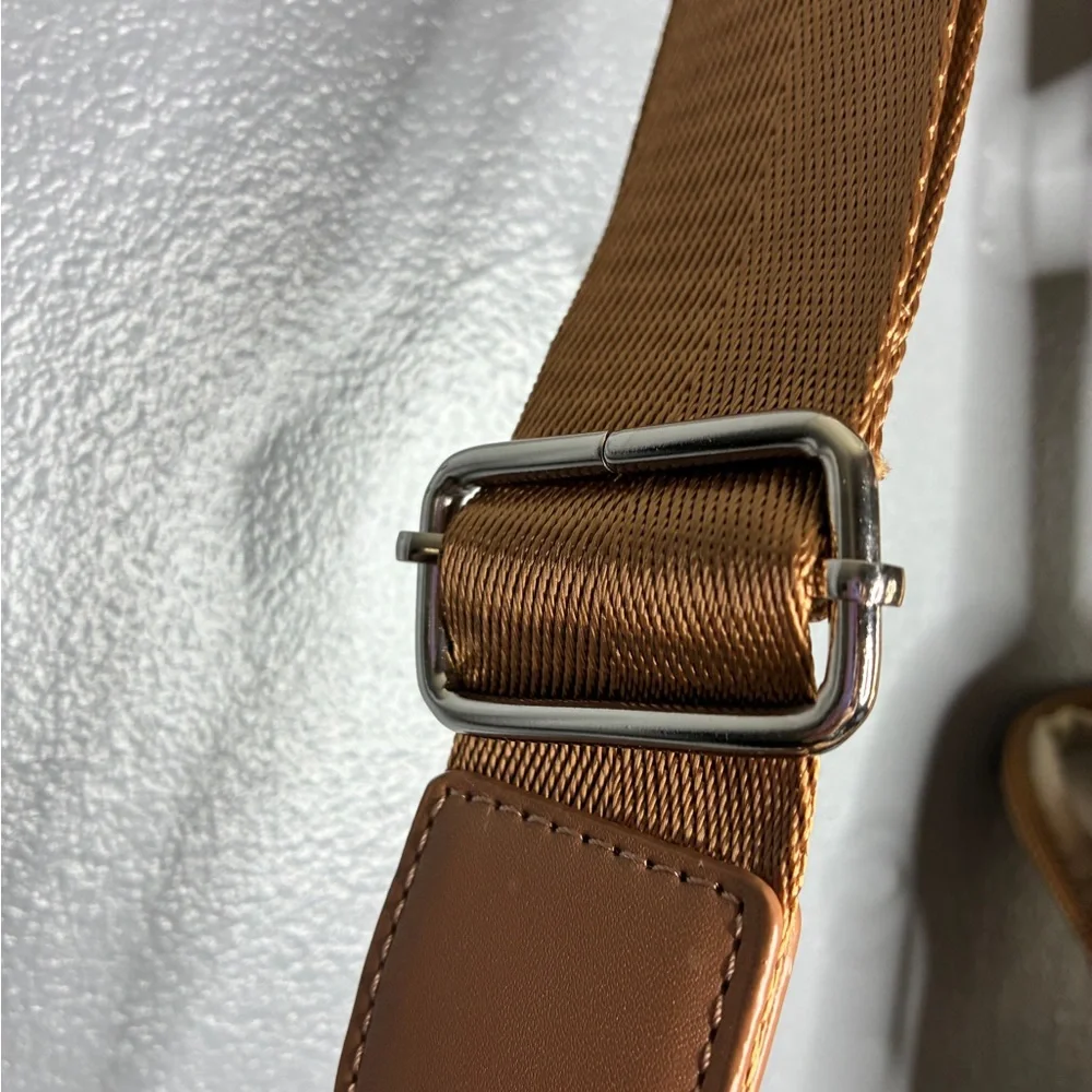 Tan Nylon Crossbody Bag