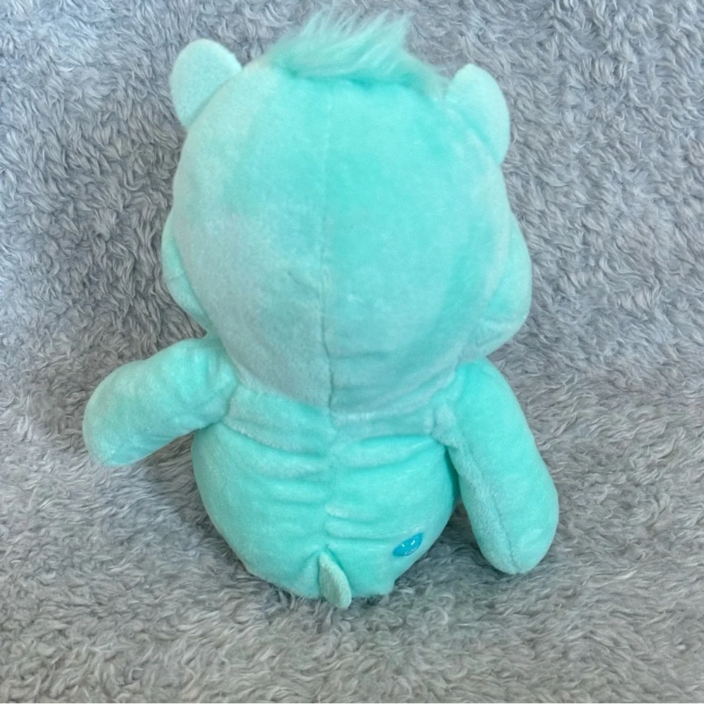 Care Bears Wish Bear Plush 9” Aqua Green Stuffed Animal Shooting Star