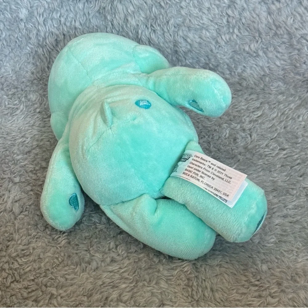 Care Bears Wish Bear Plush 9” Aqua Green Stuffed Animal Shooting Star