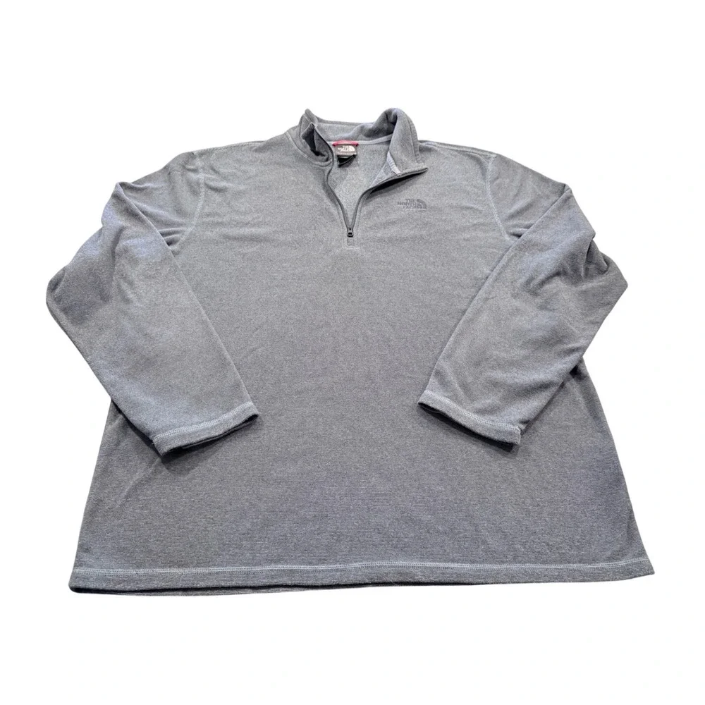 The North Face Mens Gray 1/4 Zip Fleece Pullover Long‎ Sleeve Shirt XL