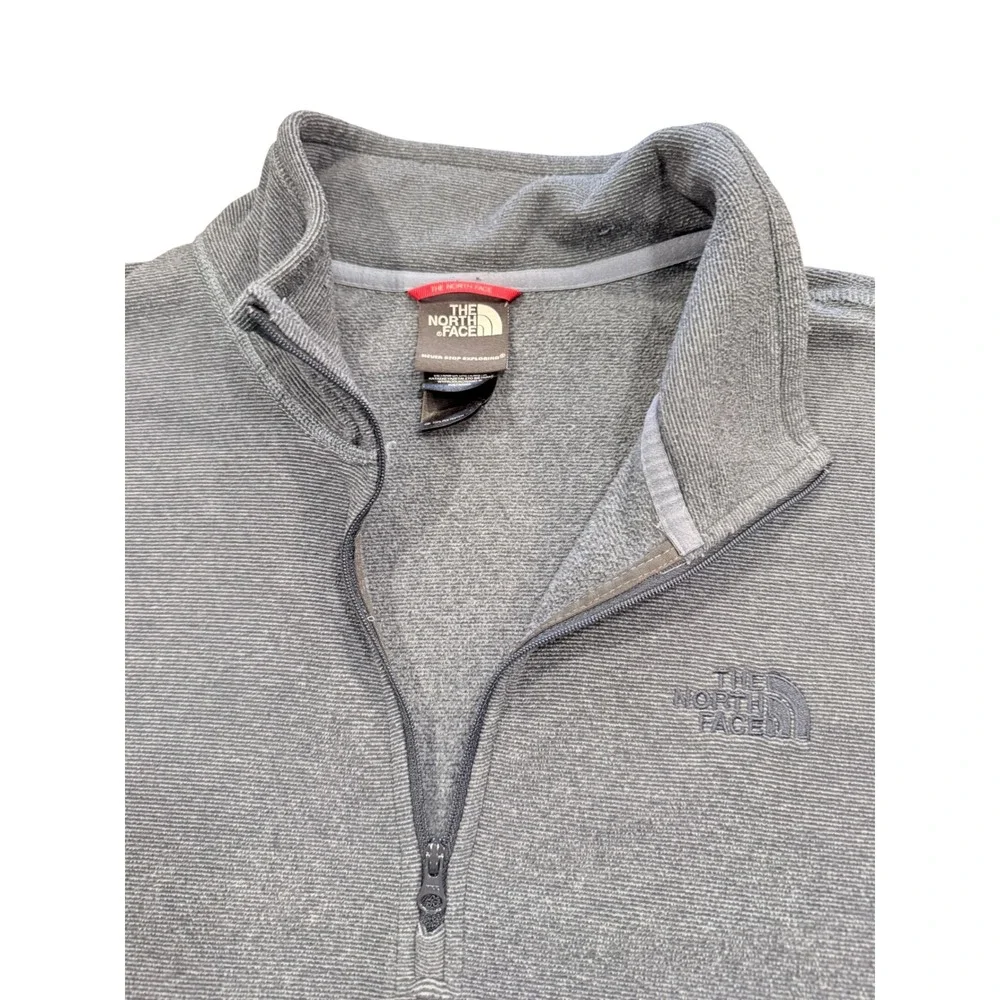 The North Face Mens Gray 1/4 Zip Fleece Pullover Long‎ Sleeve Shirt XL
