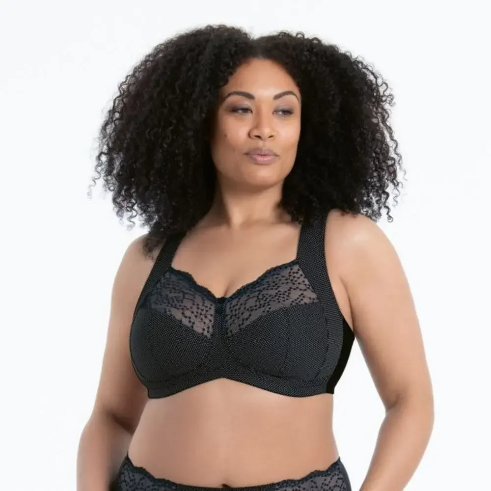 Anita Women's 34A Black Orely Support Wire Free Full Coverage Bra Lingerie C12-7