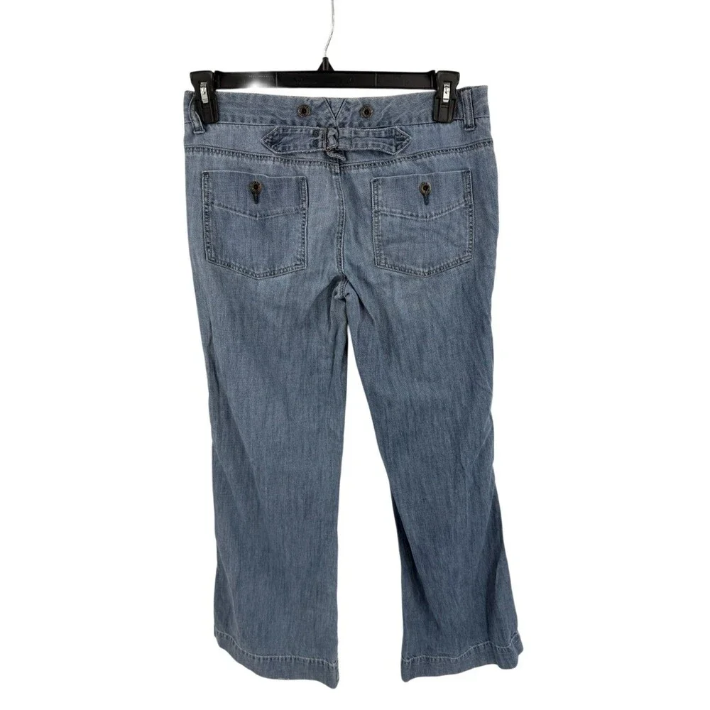 Vintage Ralph Lauren Jeans Women Size 8 Light Wash Bootcut Buckle Back Y2K