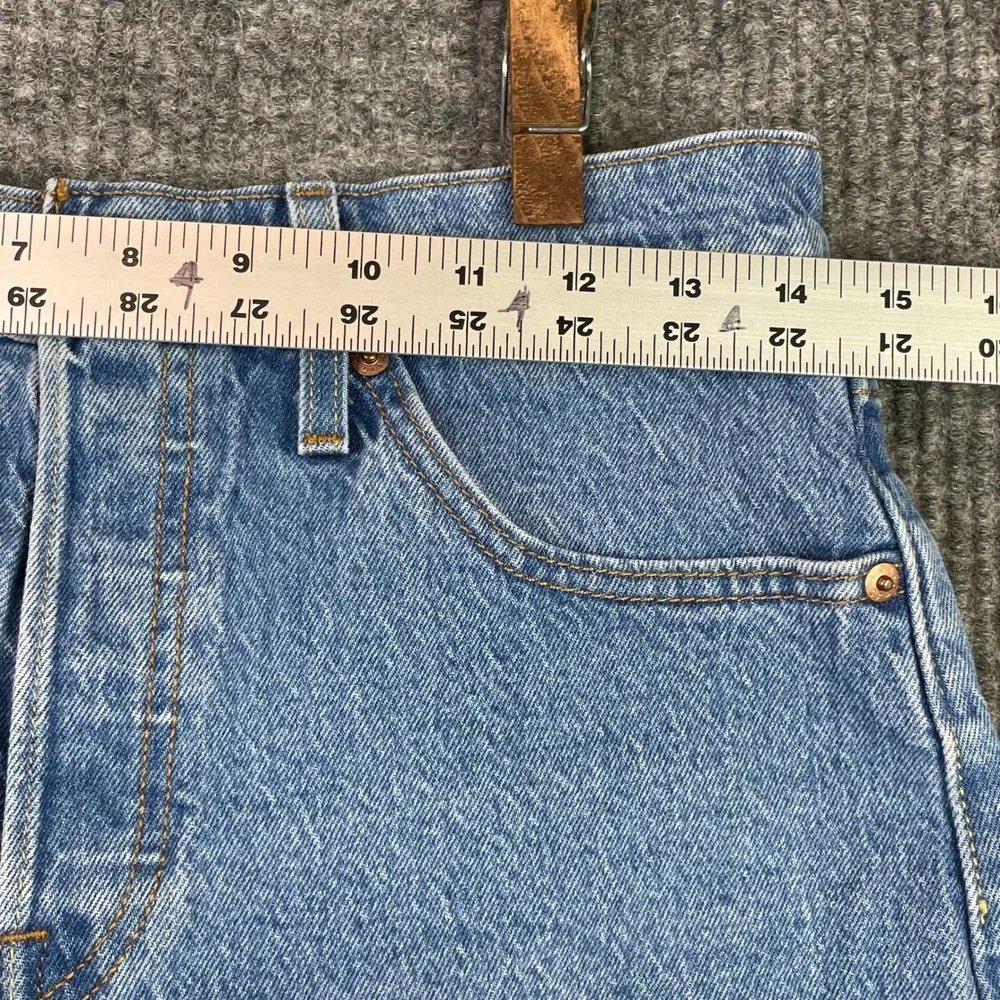 Levi's 501 Original Cut Off Shorts Womens 29 Blue Denim High Rise Button Fly