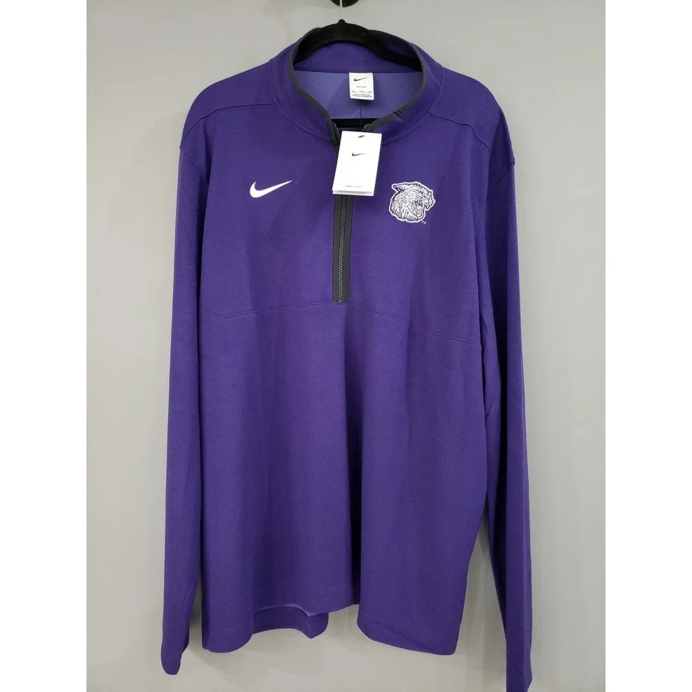 NEW SIZE MENS 2XL XXL Nike KANSAS STATE WILDCATS Quarter Zip Pullover SHIRT NCAA