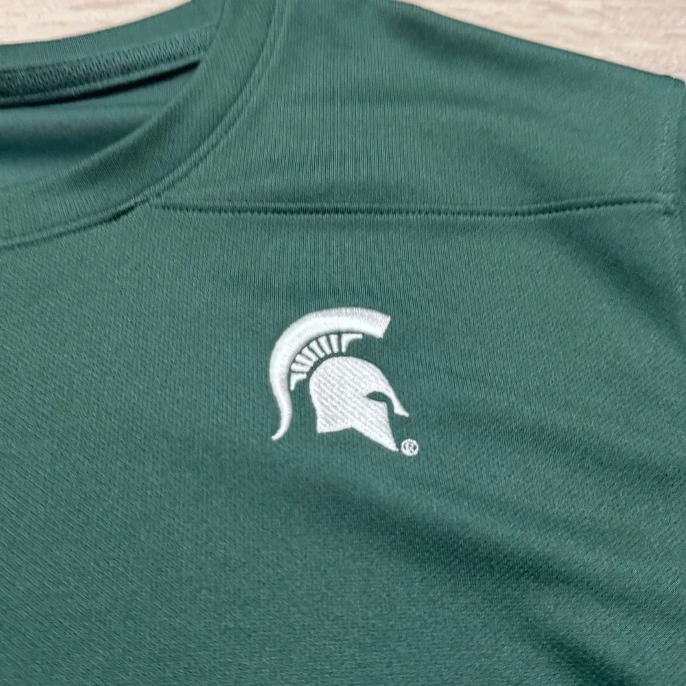 Nike Michigan State Spartans Dri-FIT Long Sleeve Shirt Mens XL Green