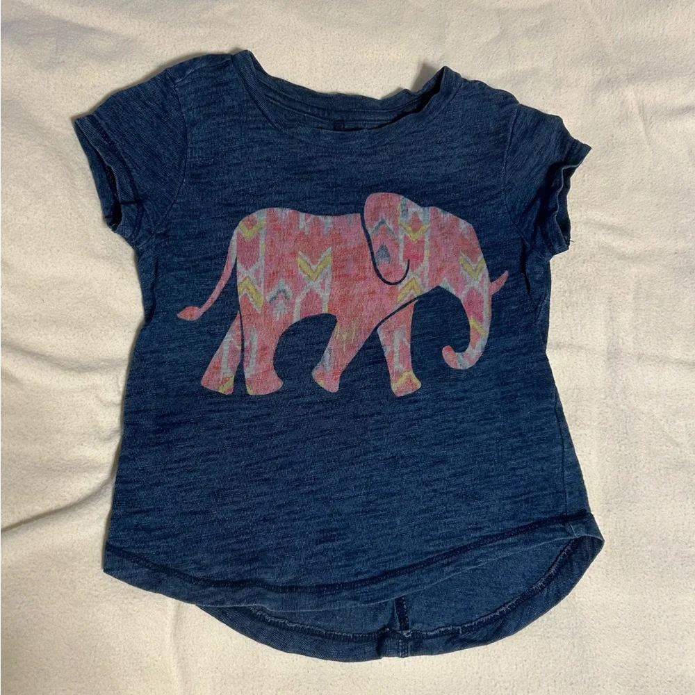 Kids Blue Elephant‎ Graphic T-Shirt