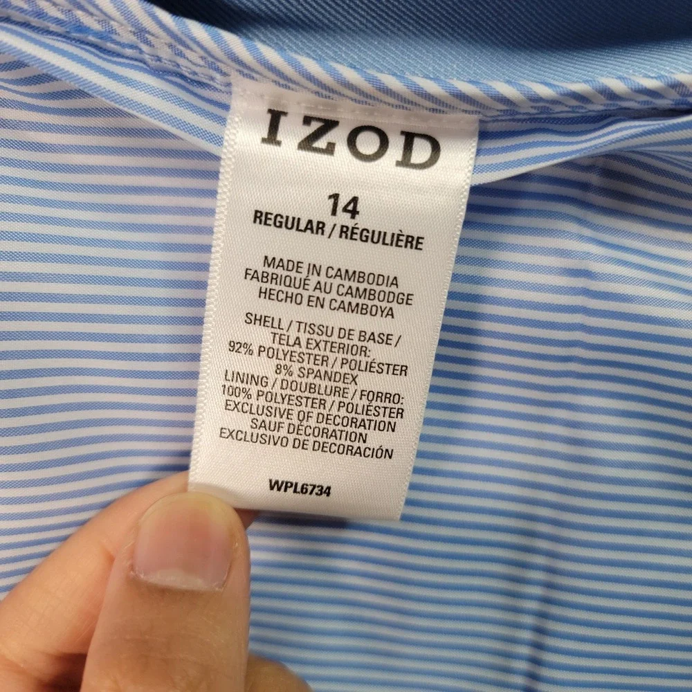 Izod Boys‎ Light Blue Regular Fit Blazer Jacket Size 14, Pre-Owned READ