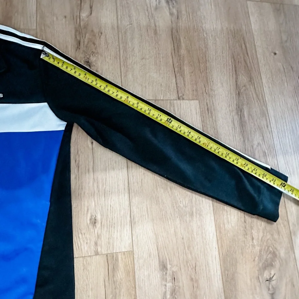 Adidas Boys XL 18/20‎ Full Zip Blue and Black Long Sleeve Track Jacket