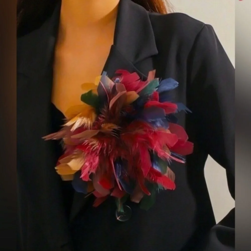 ✨NEW Multicolor Feather Brooch