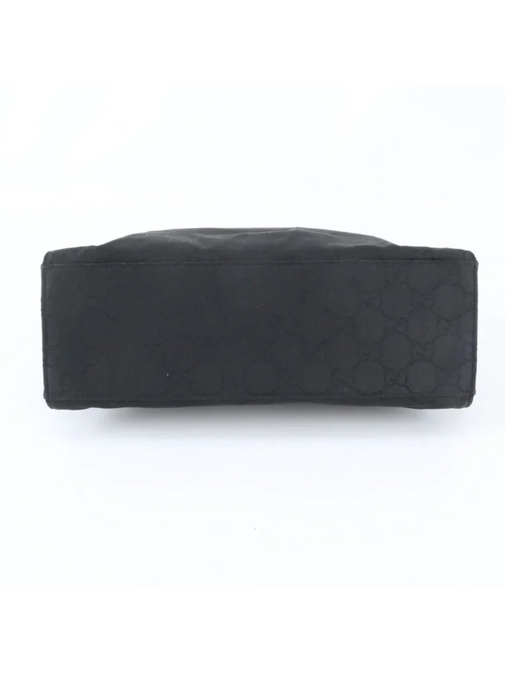 Gucci Bamboo GG Nylon 002 Handbag Tote Leather Black