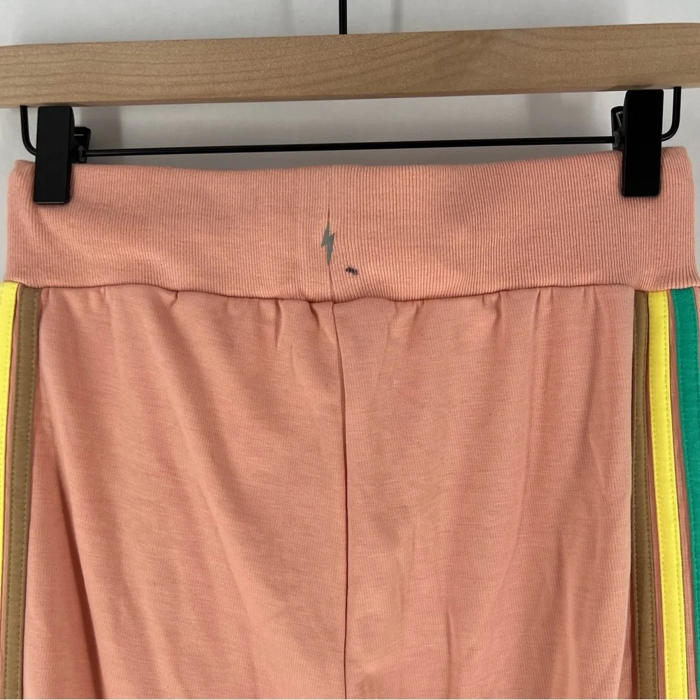 Electric Yoga Sundrop Jogger Pants Womens‎ Size S Pink Rainbow Side Stripes
