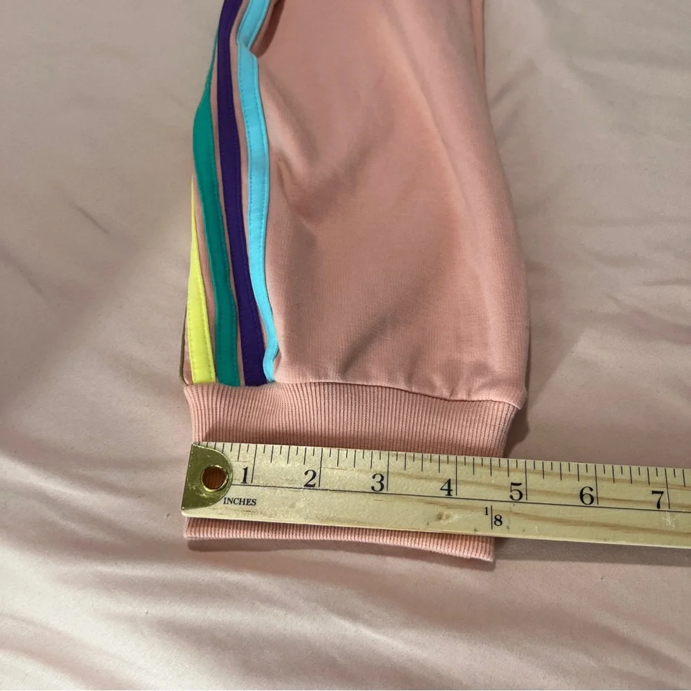 Electric Yoga Sundrop Jogger Pants Womens‎ Size S Pink Rainbow Side Stripes
