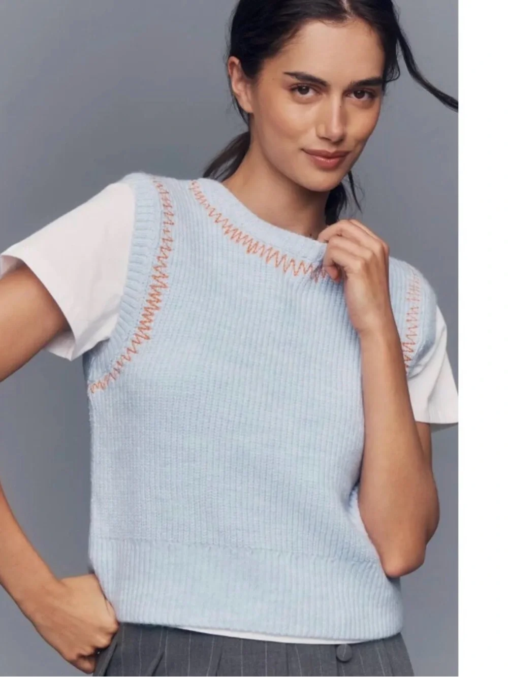 NWOT - Anthropologie Pilcro Twofer Zig-Zag Sweater Vest
