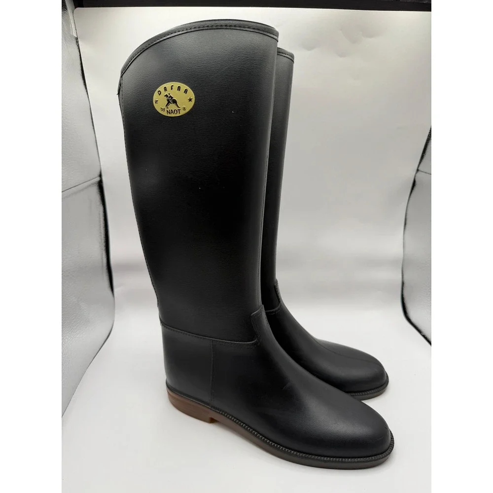 Dafna by Naot Riding Boots Women Size 9 Black Tall Rear Zip Equestrian Winner