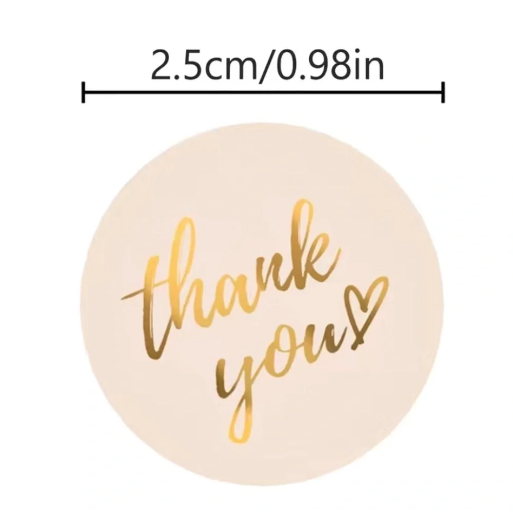 1 roll 500 pc thank‎ you stickers