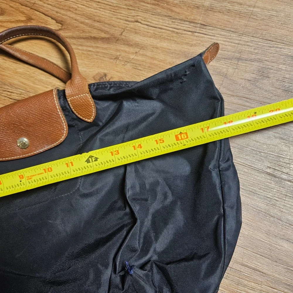 Longchamp Le Pliage Original Handbag Nylon Tote Bag L Leather Trim Foldable