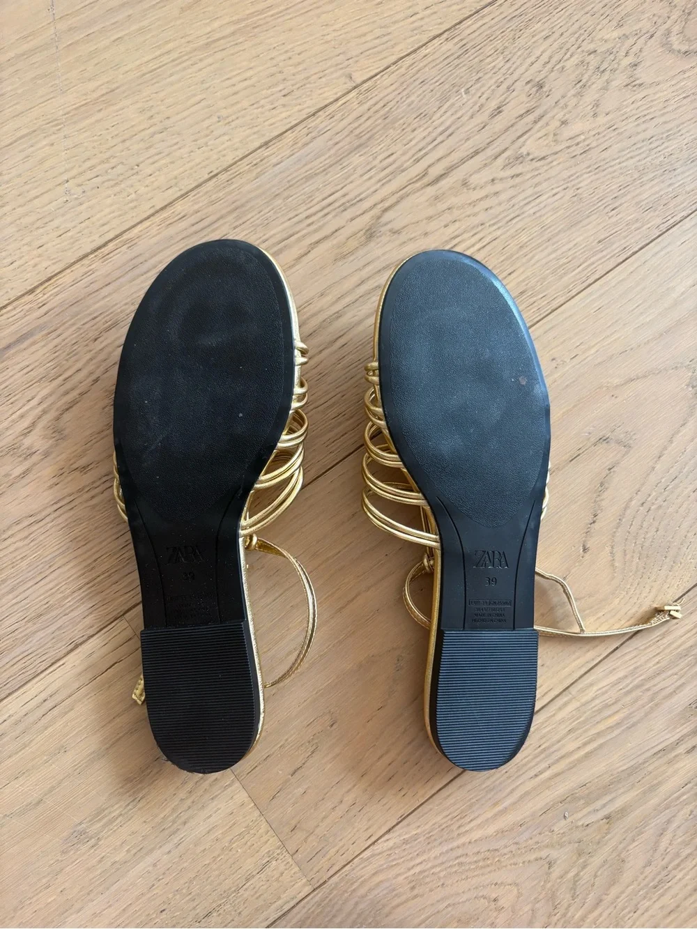 Zara gold strappy