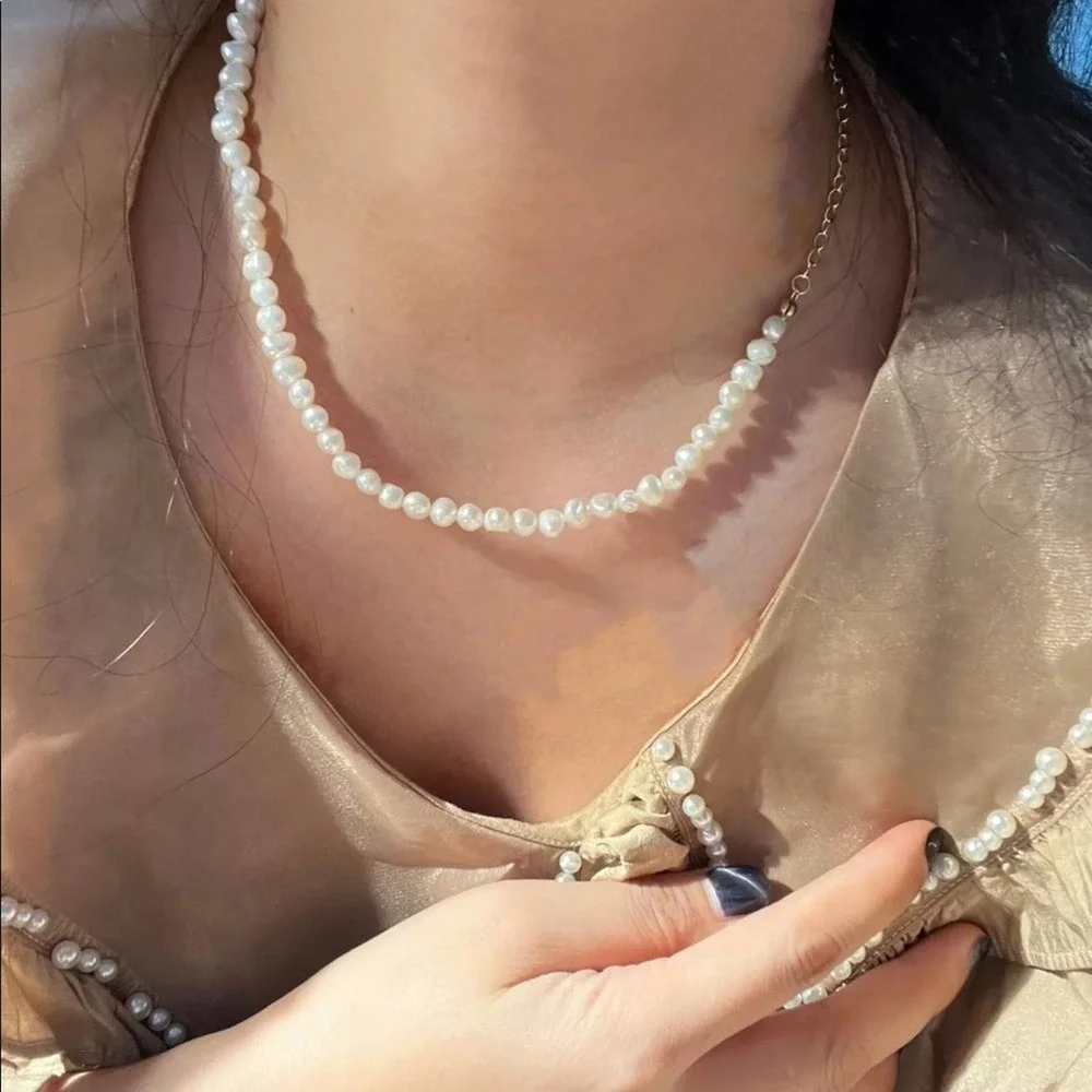 no brand pearl choker
