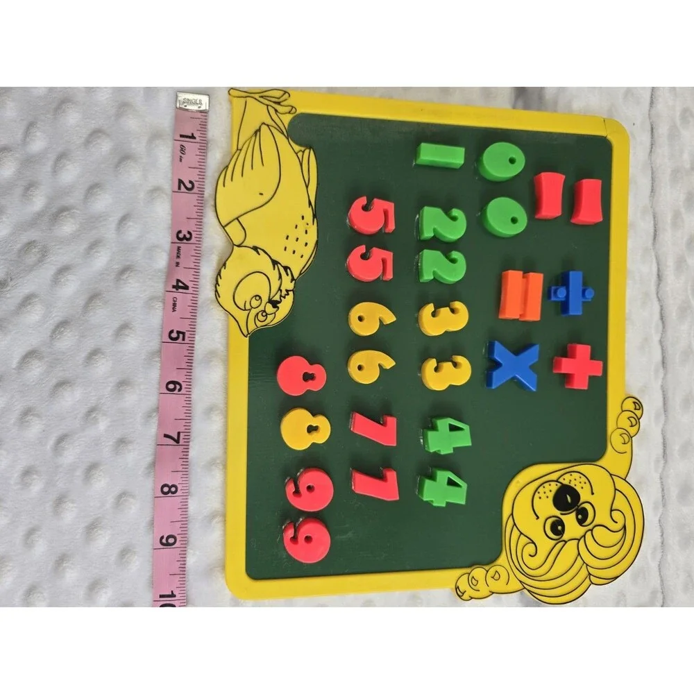 Vintage Fisher-Price Magnetic Alphabet Letters Numbers Set Hong Kong School Tray