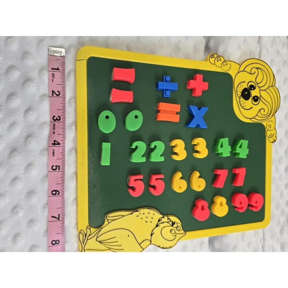 Vintage Fisher-Price Magnetic Alphabet Letters Numbers Set Hong Kong School Tray