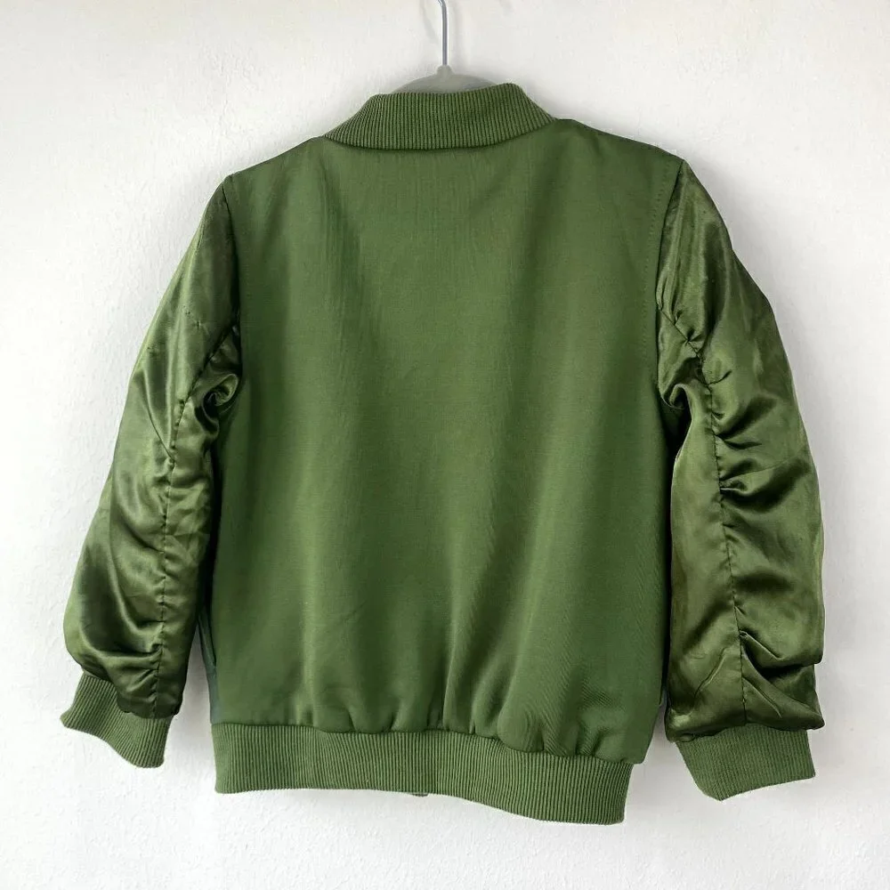 Coogi Lightweight Green Floral Graphic Track Jacket 4T