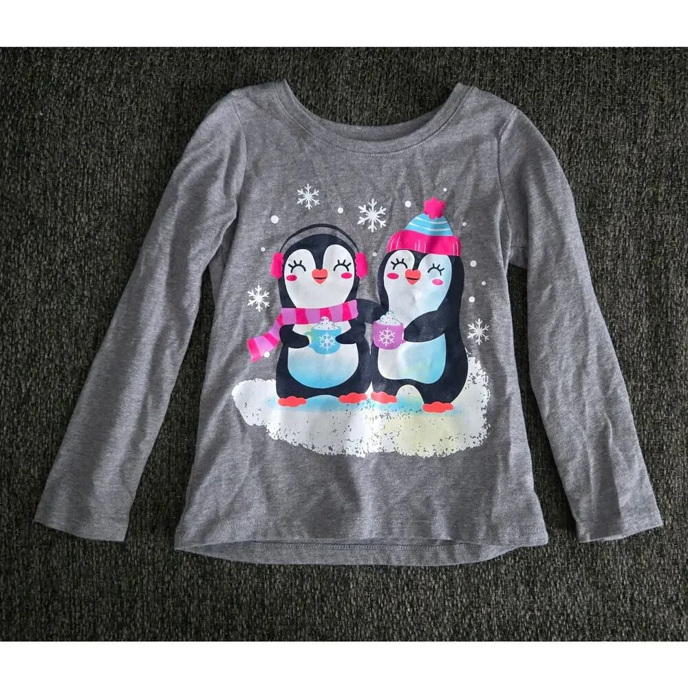 Lot of 5 Girls 3T Clothing Items 1 Dress, 2 T-Shirts, 2 Long-Sleeve Shirts