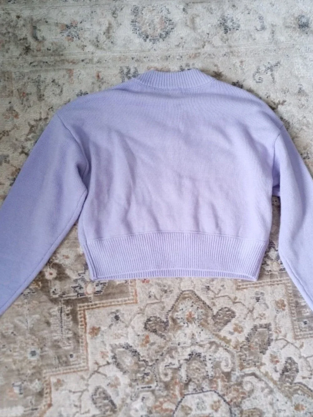 BDG Lilac Crewneck Cropped Sweater