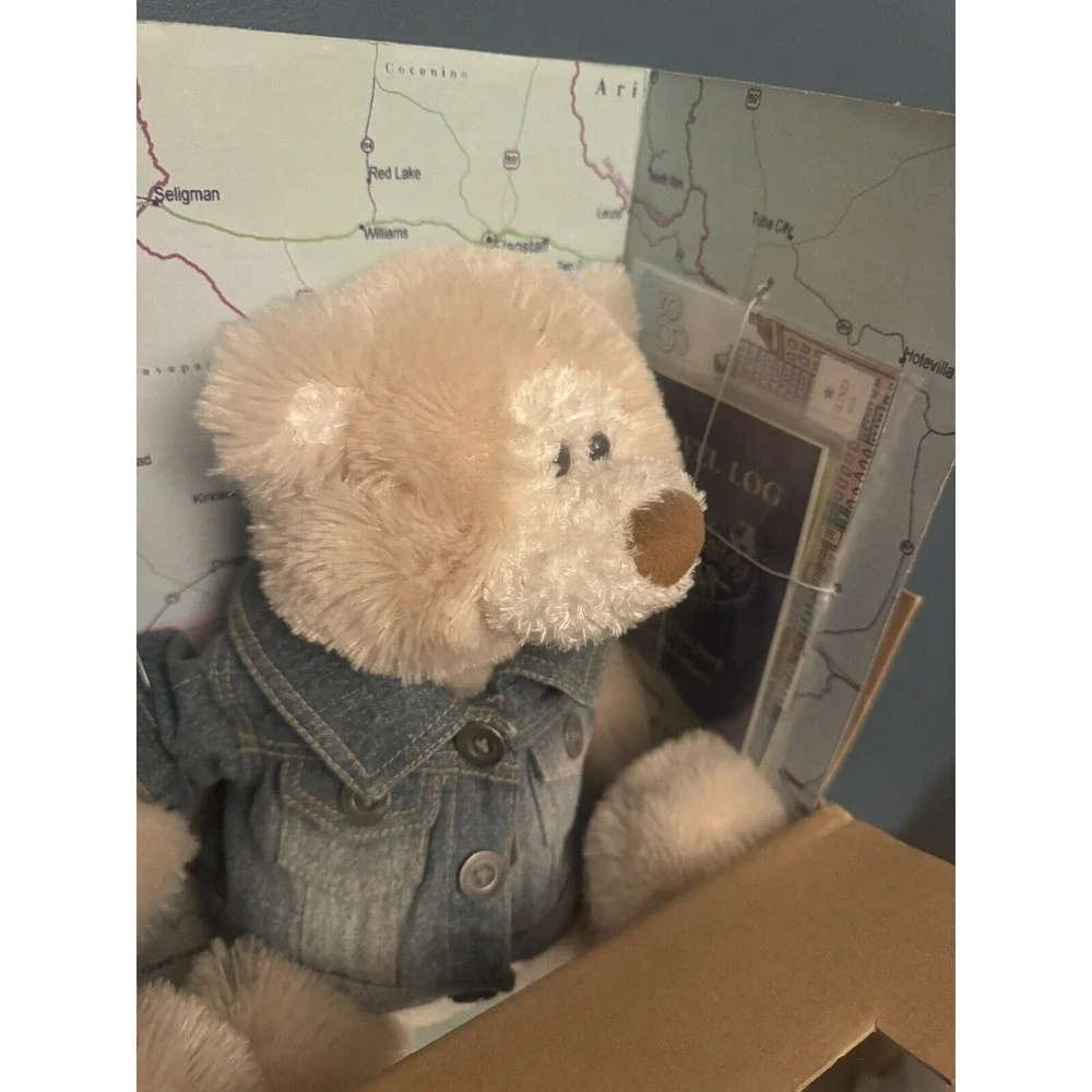 Gund Plush Everywhere Bear Travel Set RARE Kids Teddy Bear Passport Map‎ Etc