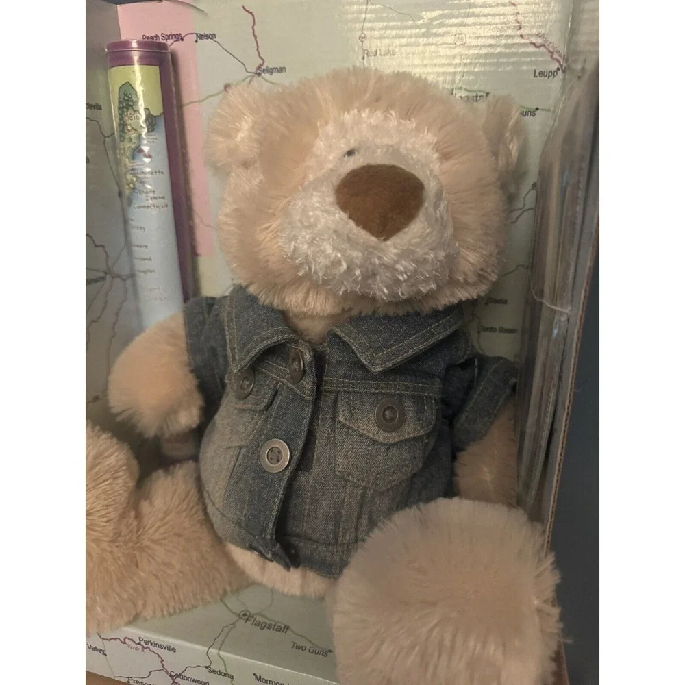 Gund Plush Everywhere Bear Travel Set RARE Kids Teddy Bear Passport Map‎ Etc