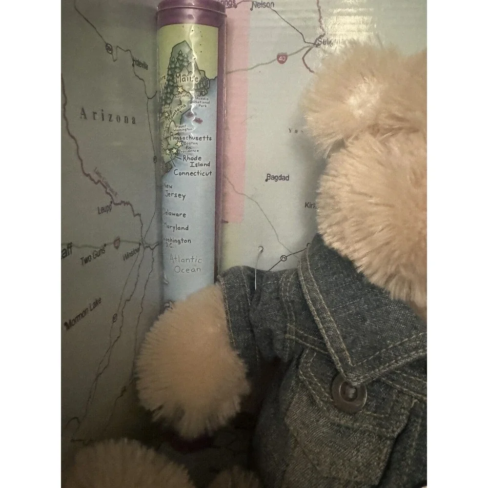 Gund Plush Everywhere Bear Travel Set RARE Kids Teddy Bear Passport Map‎ Etc