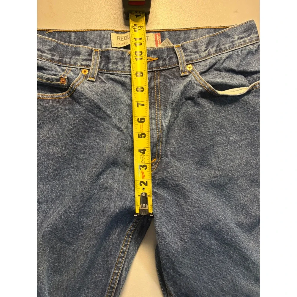 Levi's 505 Regular Fit Jeans Mens 34x30 Blue Denim Straight Leg 100% Cotton